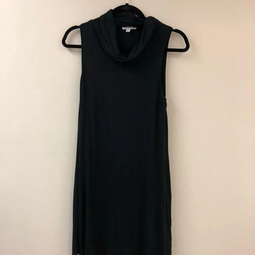 Socialite Knit Cowls Neck Black Dress Medium
